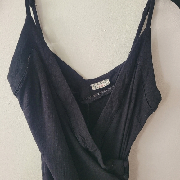 Free People Intimately Dylan Mini Wrap Dress Black Size XS Bodycon - Picture 9 of 11